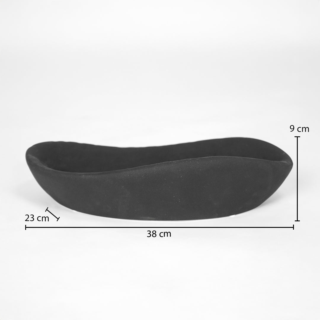 Caviar Black Ceramic Decorative Tray