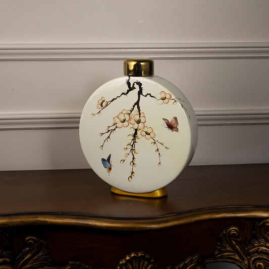 Ceramic Jar Magpie Pattern - Large