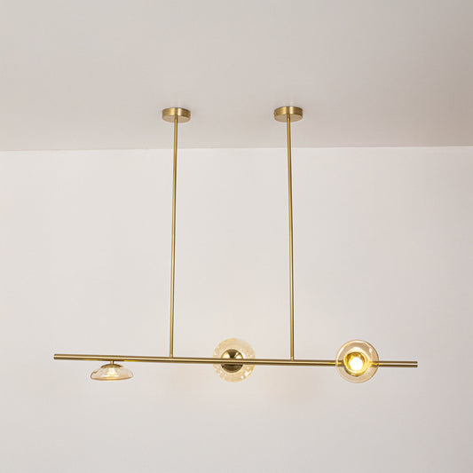 Ceto 3-Light Linear Chandelier - Amber