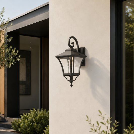 Chamber Downward Outdoor Wall Light - Black