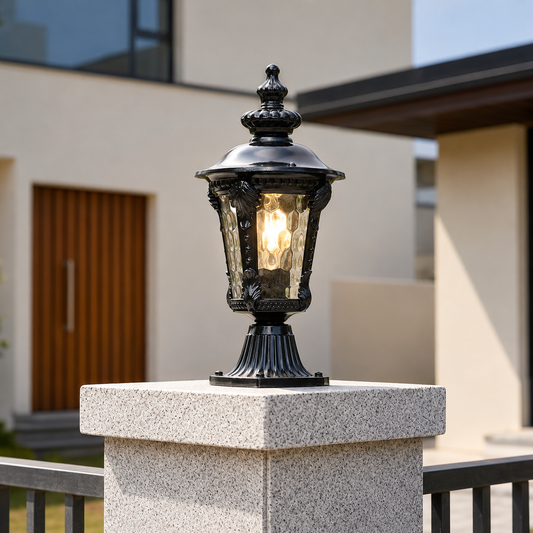 Classical Outdoor Gate Light - Black
