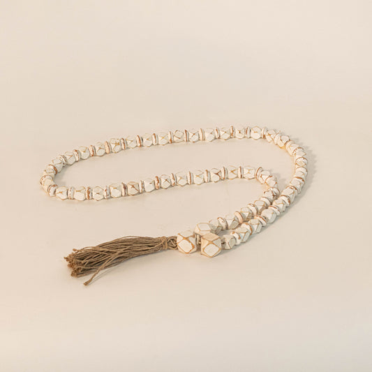 Coastal Farmhouse Bead Tassel Garland