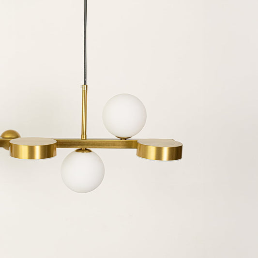 contemporary led linear ceiling light gold closeup