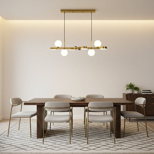 contemporary led linear ceiling light gold main lifestyle