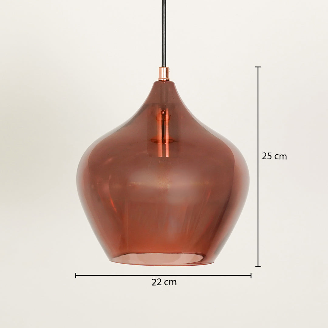 Contemporary Style Glass Pendant Light - Large