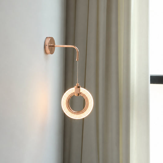 Crystal Rose Gold Wall Light