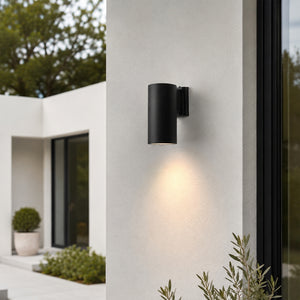 Cylindrical Wall Light Black