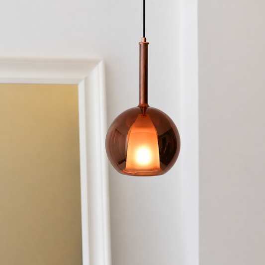 Deko Rose Gold Glass Hanging Light