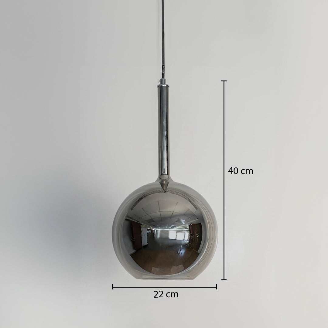 Deko Chrome Glass Hanging Light