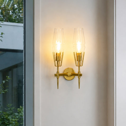 Diamond Glass Wall Sconce - 2-Light