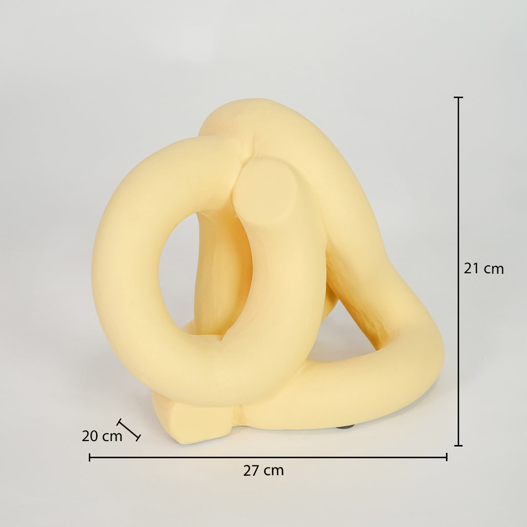 Elodie Knot Ceramic Sculpture - Yellow
