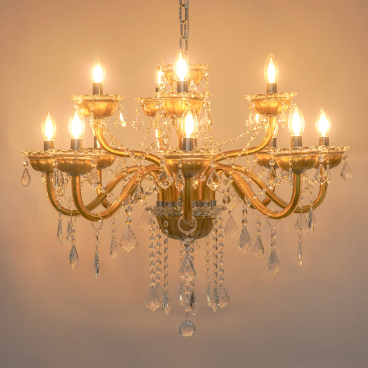 Elysia 12-Light Crystal Chandelier