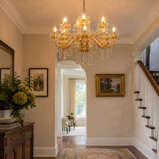 Elysia 12-Light Crystal Chandelier
