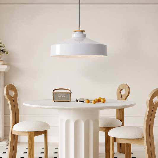 European Round Pendant Lamp - White
