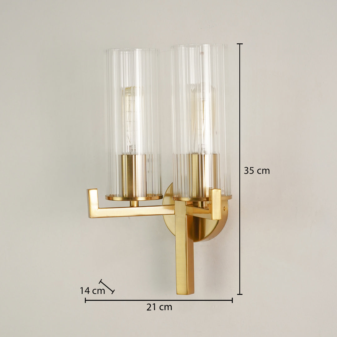 Evolve Nordic Double Glass Wall Sconce