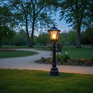 Fence Outdoor Solar Pathway Light - Brown