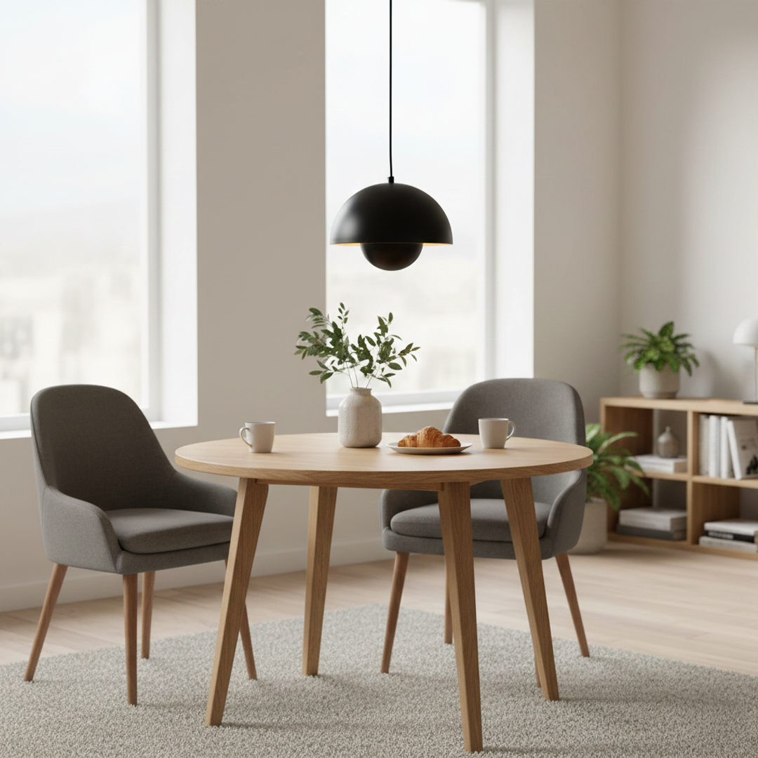 flowerpot pendant light black main lifestyle