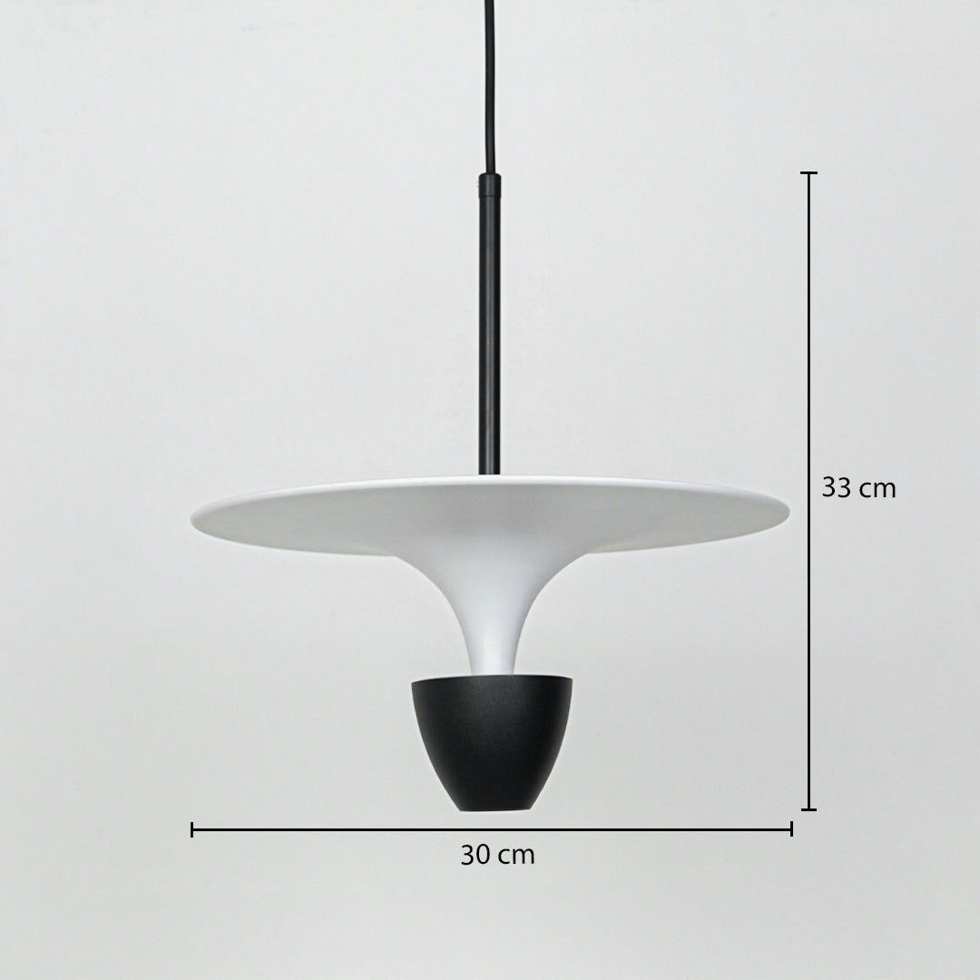 Flying Saucer Pendant Light - Black