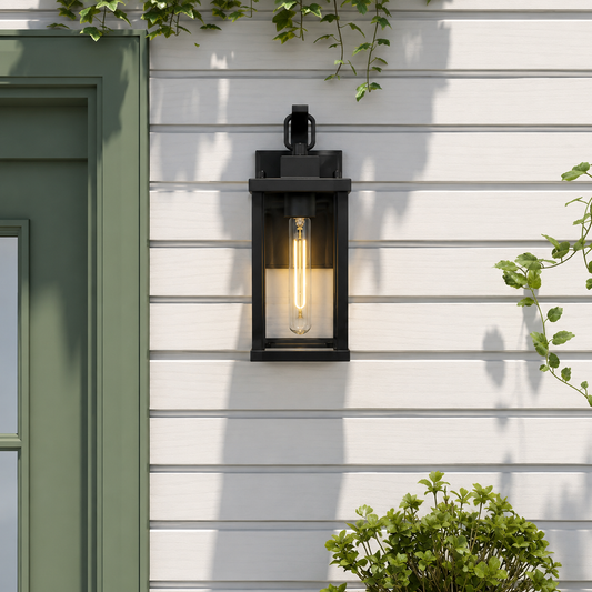 Geometric Caged Outdoor Wall Light