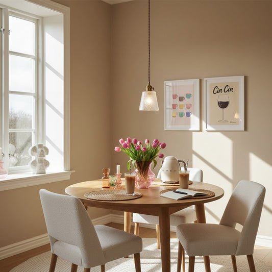 girasol glass hanging light main lifestyle