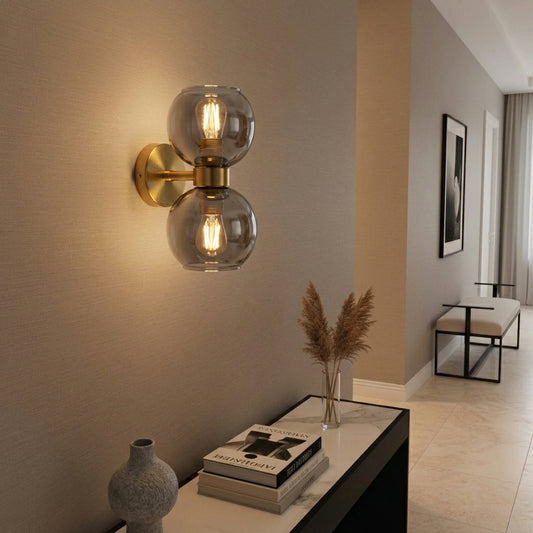 Glass Globe Wall Light