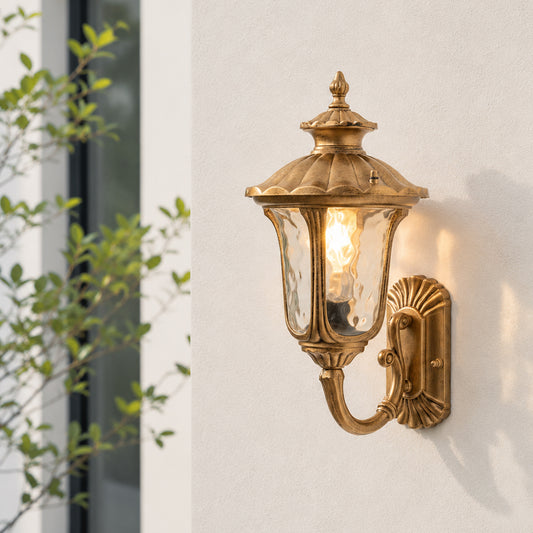 Gold Villa Outdoor Wall Lamp - Small