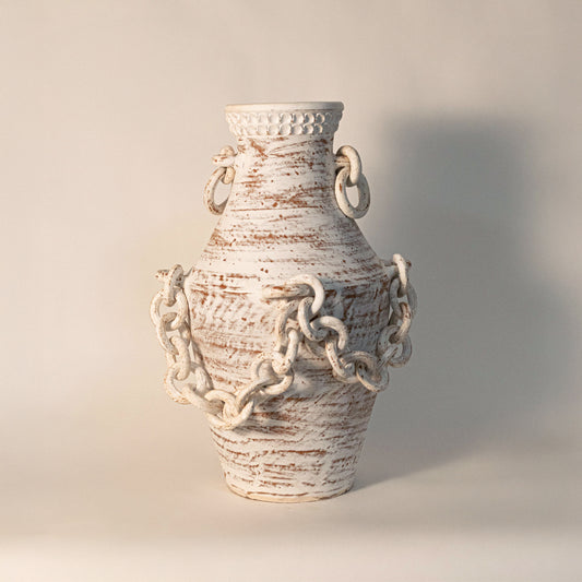 Horta Braided Terracotta Vase - Large