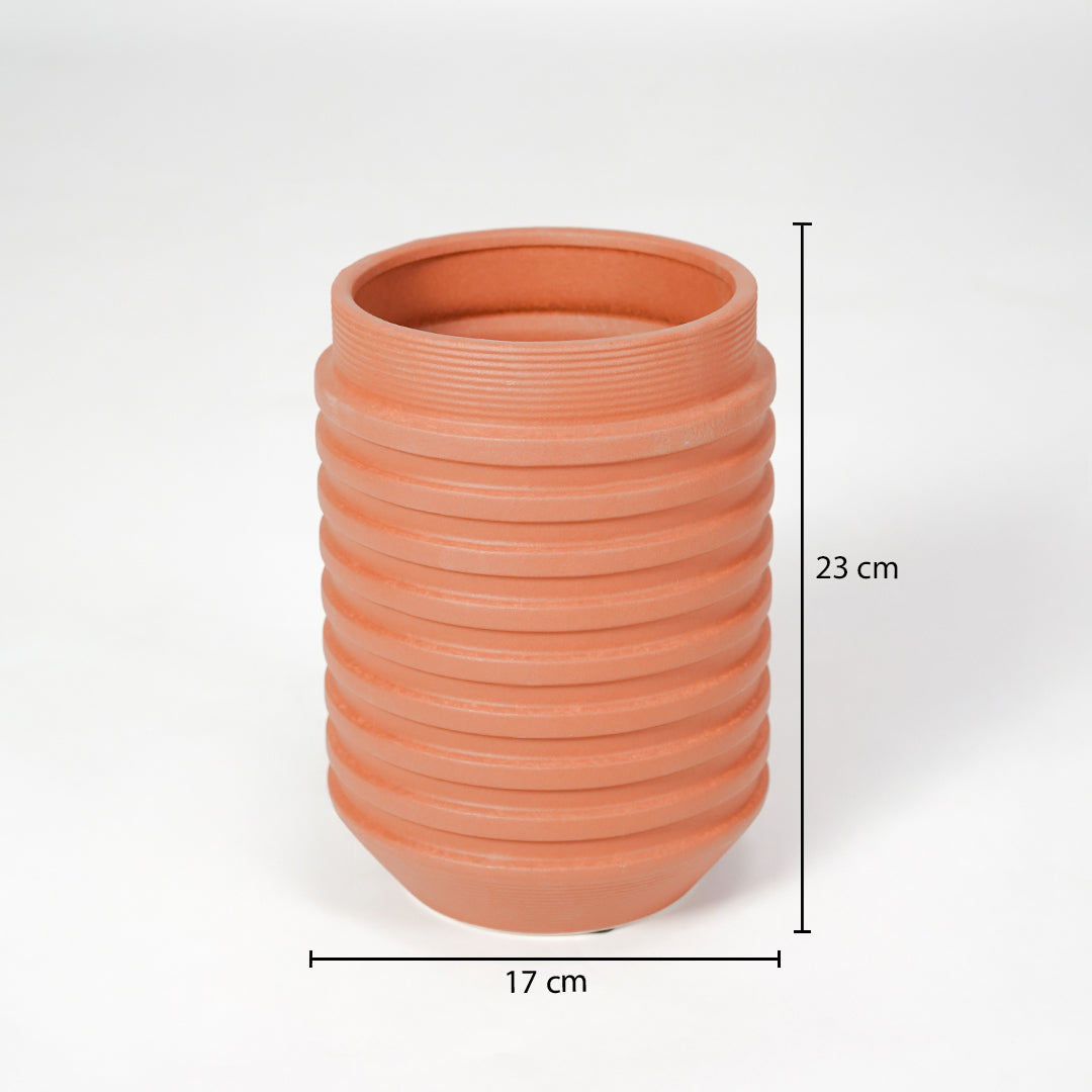 Inverted Edvin Ceramic Vase - Orange