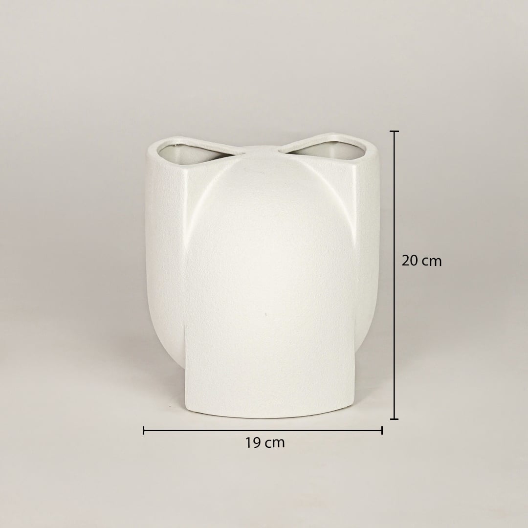 kumo dual ceramic vase white dimensions