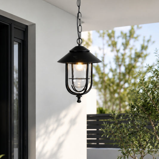 Lima Black Outdoor Hanging Light - Large