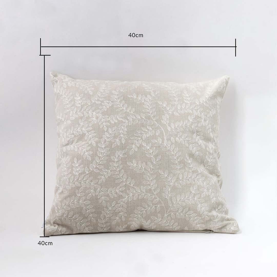 Mangata Gloss Embroidered Cotton Cushion Cover Dimensions