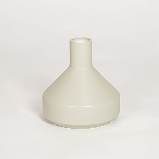 Maren Flask Ceramic Vase - Off White