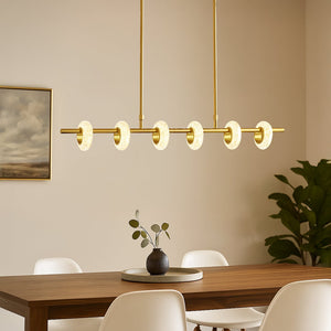 Meridian Linear Brush Coper Chandelier