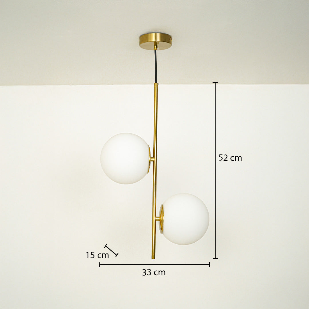 Milk Glass Orb Pendant Light
