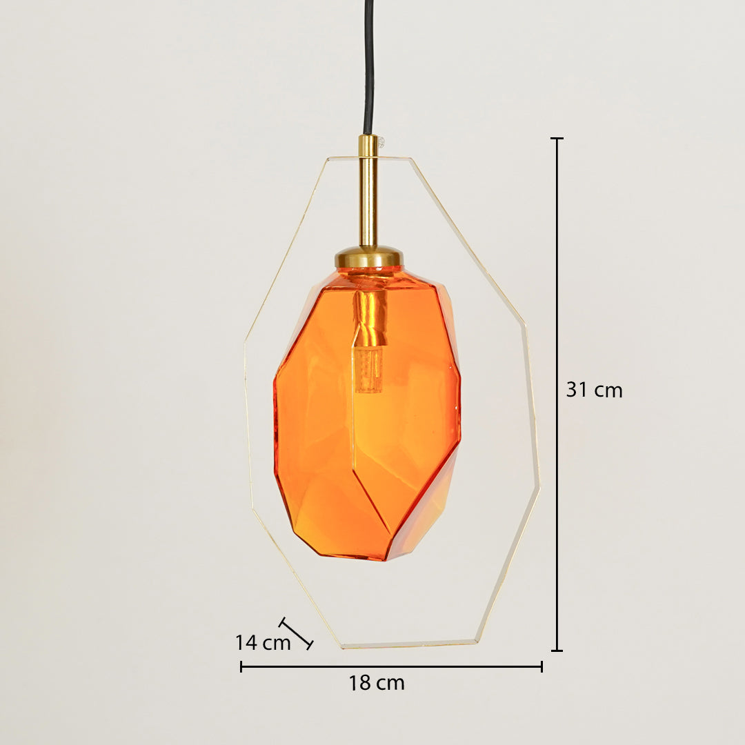 Modern Crystal Rock Style Glass Pendant Lamp
