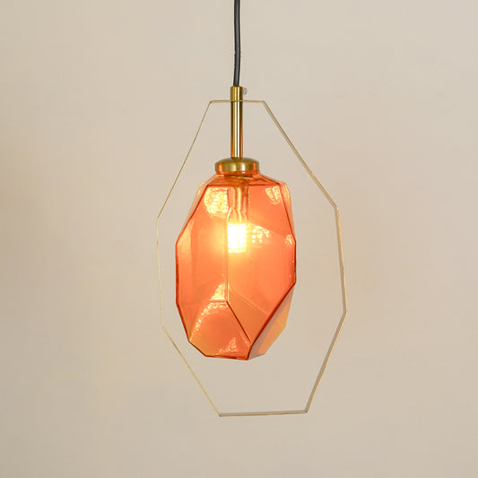 Modern Crystal Rock Style Glass Pendant Lamp