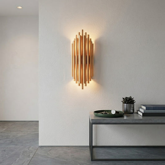 Modern Gold Stainless Steel Tubes Wall Lamp