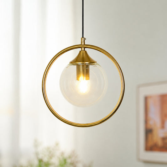 Modern Style Metal Ring Hanging Light