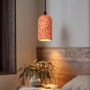 Terrazzo Cement Pendant Light - Pink