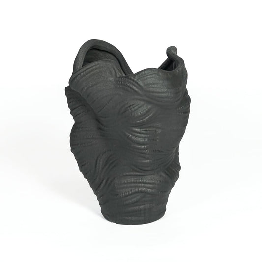Qeyri Black Ceramic Vase