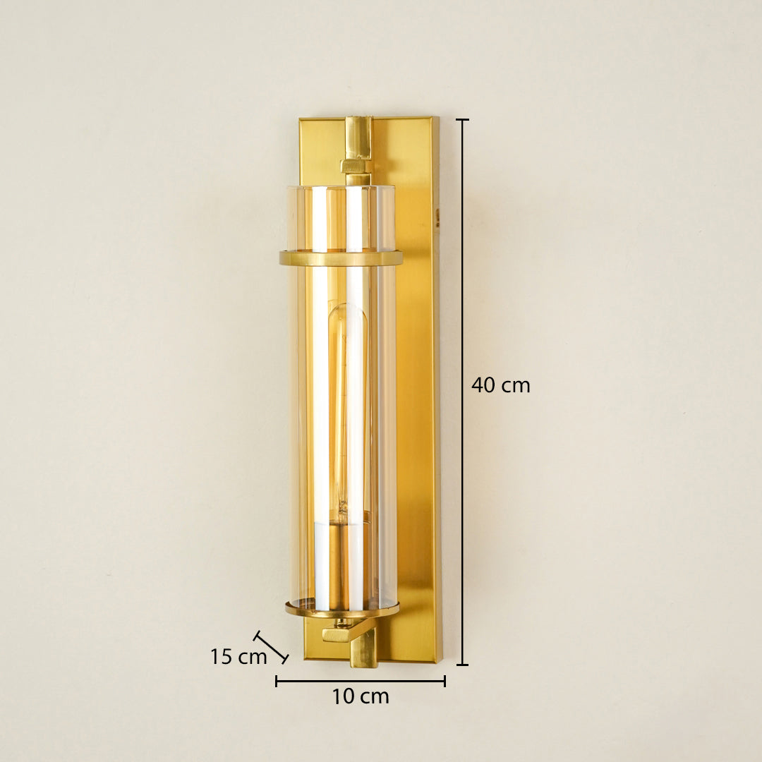 Reflecting Glow Modern Metal & Glass Wall Lamp