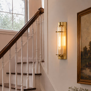 Reflecting Glow Modern Metal & Glass Wall Lamp