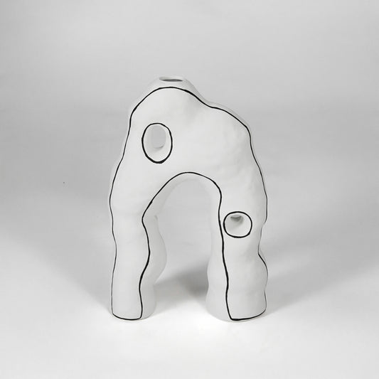 Relic White-Black Ceramic Decorative Object