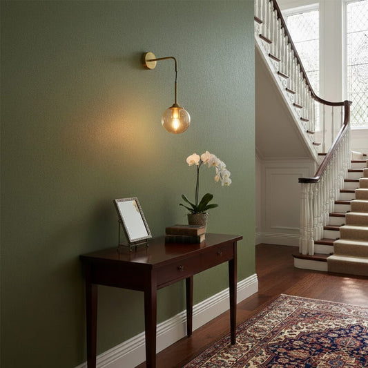 retro style glass ball metal wall light main lifestyle