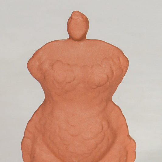 Terracotta ceramic decor sculpture closeup modern decorative showpiece for table console living room decor styling.