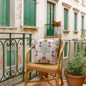 Serene Floral Embroidered Cushion Covers Cotton