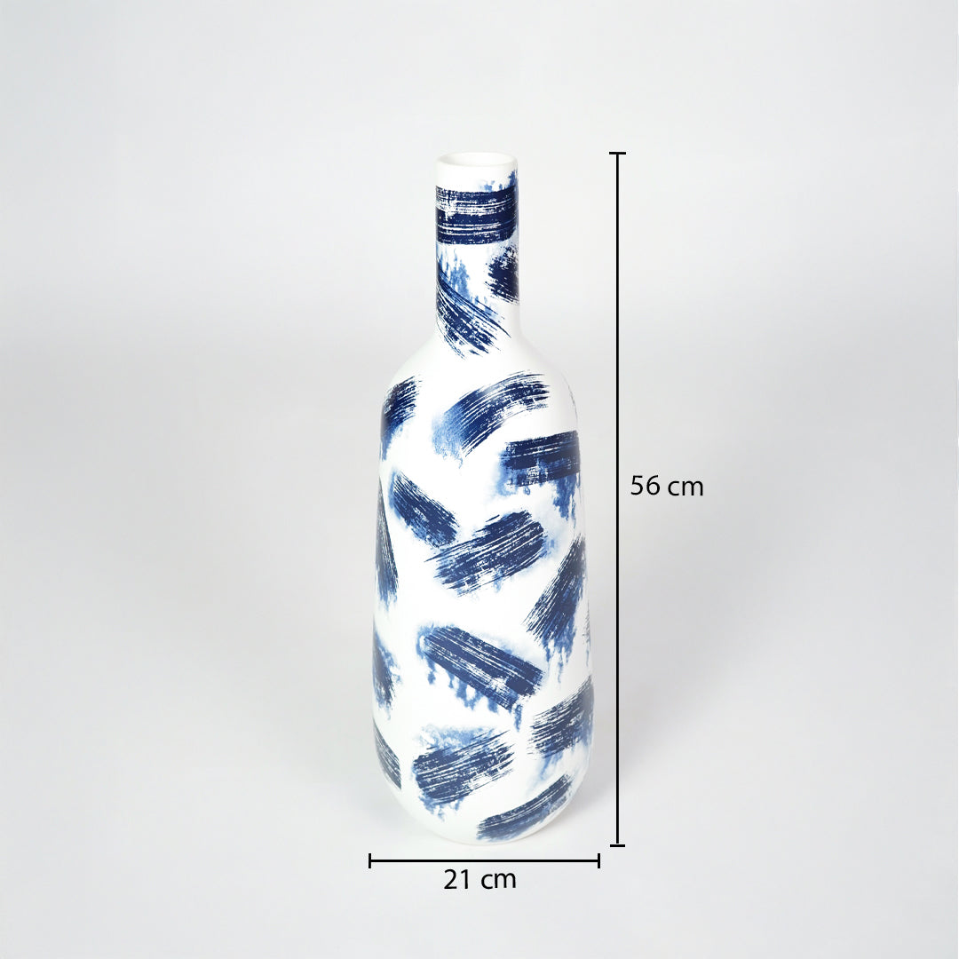 Shanghai Brushstroke Slim Bottle Vase