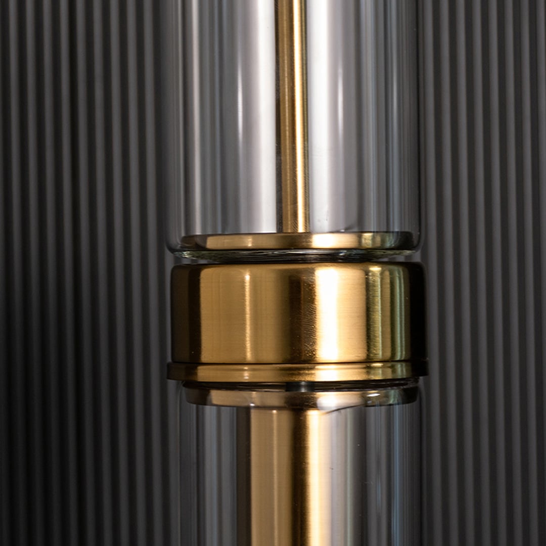 Sleek Glass Tube Hanging Pendant LampCloseup 1