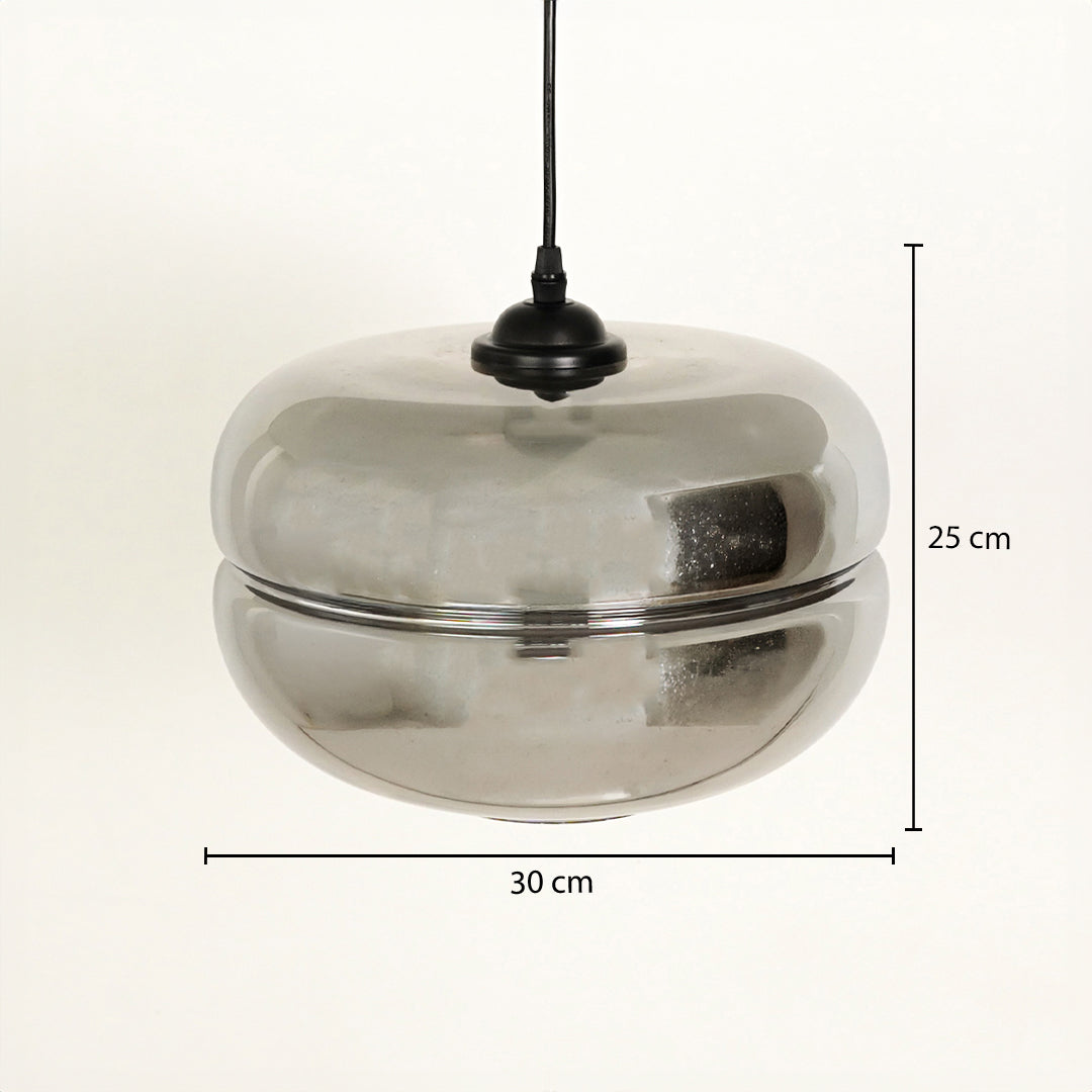 Smoky Grey Glass Pendant Light