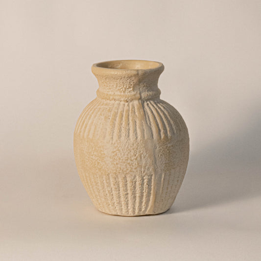Solstice Terracotta Vase - Ivory
